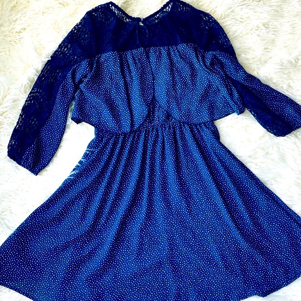 Bold Blue Boho Dress